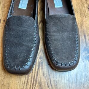 Etienne Aigner authentic leather and suede loafers (narrow)